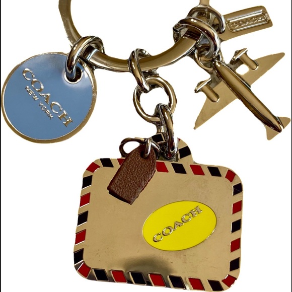 New Coach Travel Key ring chain Airplane